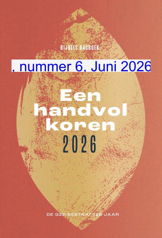 Cover dagboek Een handvol koren