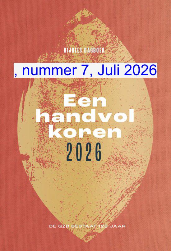Cover dagboek Een handvol koren