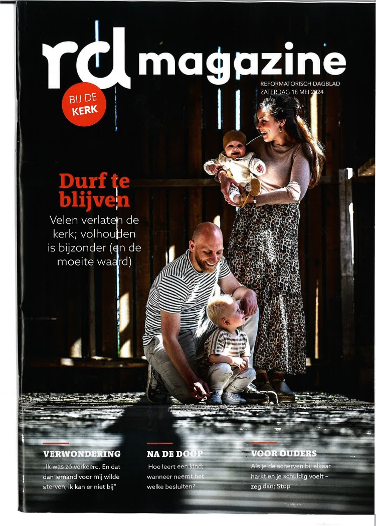 RDMagazine is een wekelijkse uitgave bij het Reformatorisch Dagblad