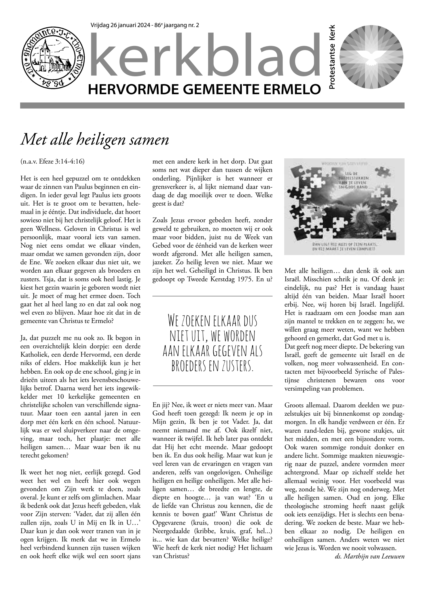 RDMagazine is een wekelijkse uitgave bij het Reformatorisch Dagblad