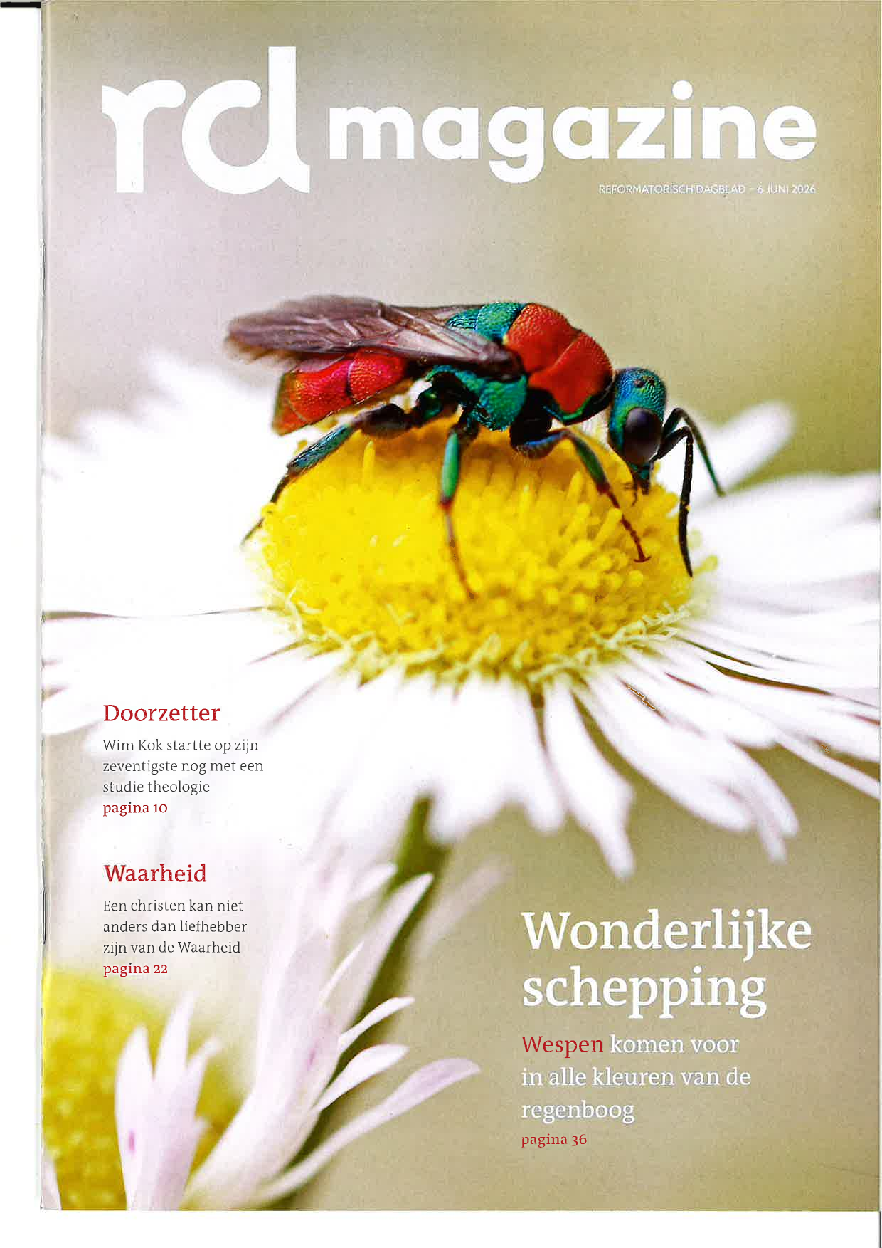 RDMagazine is een wekelijkse uitgave bij het Reformatorisch Dagblad